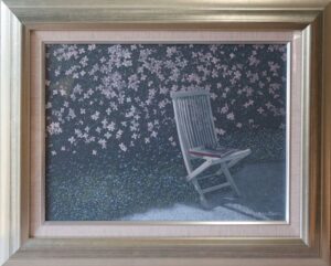 大城真人の昼下がりの庭（油彩）の作品写真